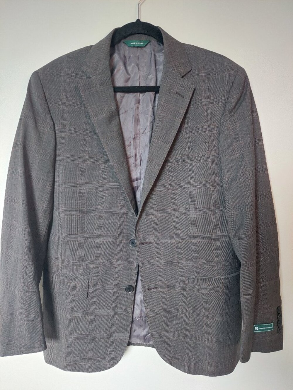 B By Brooks Brothers Men's 40R Textured Plaid Sport Coat/Blazer Brown NWT